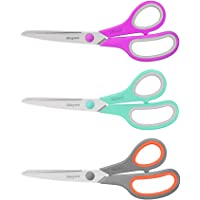 Scissors, iBayam 8" Multipurpose Scissors Bulk Ultra Sharp Shears, Comfort-Grip Sturdy Scissors for Office Home School…