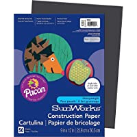 SunWorks Construction Paper, Black, 9" x 12", 50 Sheets