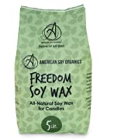 American Soy Organics- 5 lb of Freedom Soy Wax Beads for Candle Making – Microwavable Soy Wax Beads – Premium Soy Candle…
