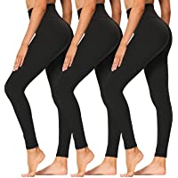 High Waisted Leggings for Women - Soft Athletic Tummy Control Pants for Running Cycling Yoga Workout - Reg & Plus Size