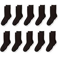 Amazon Essentials Unisex Kids and Toddlers' Cotton Crew Sock, Pack of 10