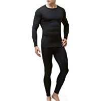 TSLA Men's Thermal Underwear Set, Microfiber Soft Fleece Lined Long Johns, Winter Warm Base Layer Top & Bottom