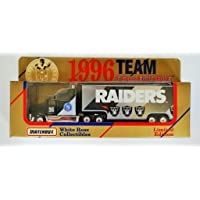 Matchbox White Rose 1996 NFL OAKLAND Team Collectible 1:87 Scale Diecast Tractor Trailer - RAIDERS