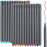 24 Fineliner Color Pens Set, Taotree Fine Line Colored Sketch Writing Drawing Pens for Journal Planner Note Taking and…