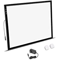 HSK A2 Light Box Light Pad Aluminium Frame Super Thin 6.5mm/0.26inches Touch Dimmer 20W Super Bright LED 12V 2A Adapter…