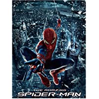 The Amazing Spider-Man (2012) 8 inch by 10 inch) PHOTOGRAPH Andrew Garfield Full Body Swinging Over City Title Poster kn