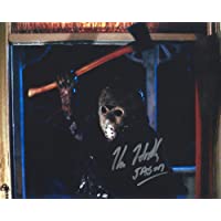 Friday the 13th 8x10 Signed Autographed Kane Hodder as Jason Voorhees with Axe Photo