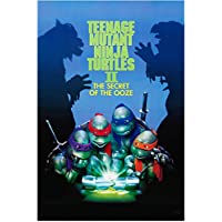 Teenage Mutant Ninja Turtles II The Secret of Ooze movie poster with Michaelangelo, Leonardo, Raphael and Donatello 8 x…