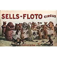 Sells-Floto Circus: A Feast of Fun Original Vintage Postcard