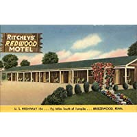 Ritcheys' Redwood Motel Breezewood, Pennsylvania PA Original Vintage Postcard