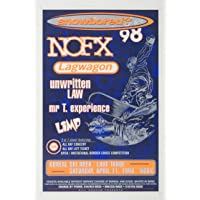 NOFX Poster w/Lagwagon Unwritten Law 1998 Apr 11 Lake Tahoe