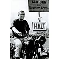 (24x36) The Great Escape Movie (Steve McQueen on Motorcycle, No Text) Poster Print