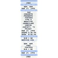 Pantera 1995 Unused Concert Ticket Dimebag Darrell