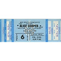 Suzi Quatro 1975 Unused Concert Ticket Alice Cooper