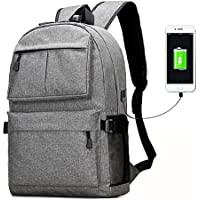 Lmeison Laptop Backpack, 15.6 Inch College Backpack with USB Charging Port Light Weight Travel Backpack for Men Women