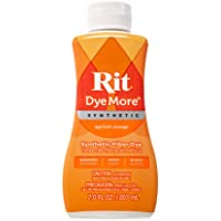 Synthetic Rit Dye More Liquid Fabric Dye – Wide Selection of Colors – 7 Ounces - Apricot Orange