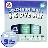 Aqua & Blue Tie Dye Colors in Beach Bum Blues Tie Dye Kit (Tye Dye Kit). Custom Clothing Dye with 6 Refills for Multiple…