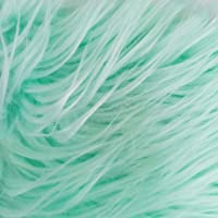 Long Pile Shaggy Faux Fur Squares Fabric Fuzzy Material Cuts Patches Craft DIY Supply Costume Decoration Aqua Blue, 10 x…