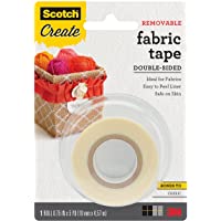 Scotch Removable Fabric Tape, 3/4 in x 180 in, 1/Pack, Removable and Double Sided (FTR-1-CFT)