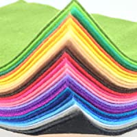 28pcs Thick 1.4mm Soft Felt Fabric Sheet Assorted Color Felt Pack DIY Craft Sewing Squares Nonwoven Patchwork (15x15cm)