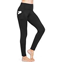 BALEAF Women's Fleece Lined Winter Leggings High Waisted Thermal Warm Yoga Pants with Pockets