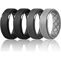Egnaro Inner Arc Ergonomic Breathable Design, Silicone Rings Mens with Half Sizes, 7 Rings / 4 Rings / 1 Ring Rubber…