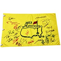 Authentic Autographed Yang Yong ~ eun, Louis Oosthuizen, Ben Curtis 2013 Masters Flag ~ Certified