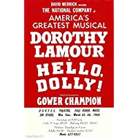 Dorothy Lamour "HELLO DOLLY" Jerry Herman 1968 Fall River, Massachusetts Flyer