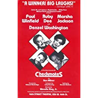 Denzel Washington"CHECKMATES" Ruby Dee/Paul Winfield 1988 Broadway Flyer