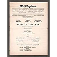 Christopher Plummer"NIGHT OF THE AUK" Claude Rains/Wendell Corey/Dick York 1956 Broadway FLOP Opening Night Broadside