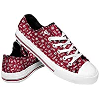 FOCO Womens NCAA College Repeat Print Low Top Canvas Sneakers Shoes