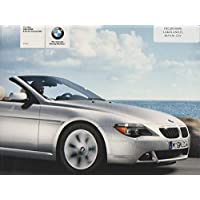 BMW 6 645Ci Series Convertible 2004 Full Size Color Sales Dealership Brochure, 9" X 11.5"