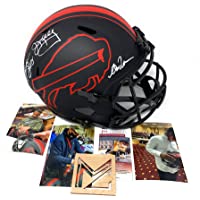Jim Kelly Andre Reed Thurman Thomas Buffalo Bills TRIPLE Signed Autograph RARE ECLIPSE Full Size Helmet JSA Witnessed…