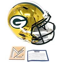 Aaron Rodgers Green Bay Packers Signed Autograph Full Size RARE CHROME NFL Helmet Steiner Sports Certified
