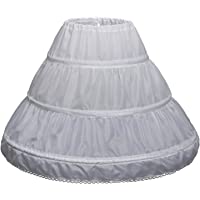 Abaowedding Girls' 3 Hoops Petticoat Full Slip Flower Girl Crinoline Skirt