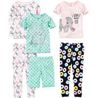 Simple Joys by Carter's Babies, Toddlers and Girls' 6-Piece Snug Fit Cotton Pajama Set