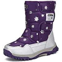 Girls Boys Toddler/Little Kid/Big Kid Winter Snow Boots Warm Waterproof Anti-Slip Anti-Collision Hight-Cut for Outdoor…