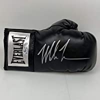 Autographed/Signed Mike Tyson Black Everlast Boxing Glove Athlete Hologram COA