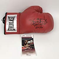 Autographed/Signed James Buster Douglas Tyson KO 2-10-90 Red Everlast Boxing Glove JSA COA
