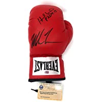Mike Tyson Evander Holyfield DUAL Signed Autograph Boxing Glove Steiner Sports Certified