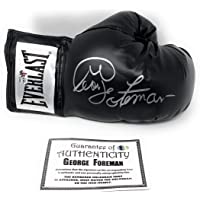 George Foreman Signed Autograph Boxing Glove Black Foreman Authentic Certified