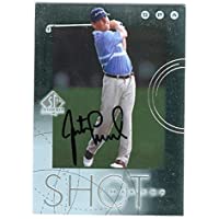 Justin Leonard autographed Golf trading card - 2001 Upper Deck Golf #S5 - Autographed Golf Equipment