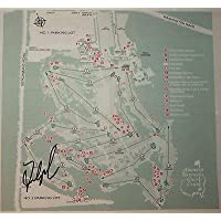 FRED COUPLES Signed MASTERS Augusta National Golf COURSE MAP Pga 2014 - Autographed Golf Equipment