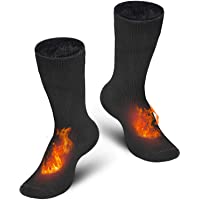 Bymore 2 Pairs Thermal Socks for Men,Heated Socks for Women, Warm Thick Winter Socks Insulated Cold Weather