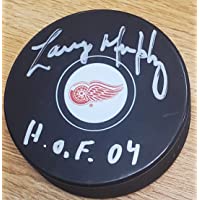 Autographed Larry Murphy Detroit Red Wings Hockey Puck