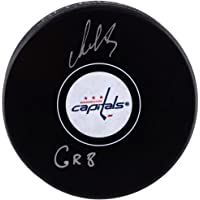 Alex Ovechkin Washington Capitals Autographed Hockey Puck with"GR8" Inscription - Autographed NHL Pucks