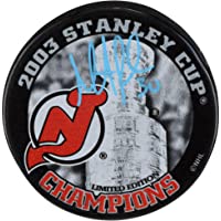 Martin Brodeur New Jersey Devils Autographed 2003 Stanley Cup Champions Logo Hockey Puck - Autographed NHL Pucks
