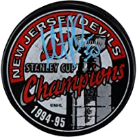 Martin Brodeur New Jersey Devils Autographed 1995 Stanley Cup Champions Logo Hockey Puck - Autographed NHL Pucks