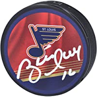 Brett Hull St. Louis Blues Autographed Reverse Retro Logo Hockey Puck - Autographed NHL Pucks