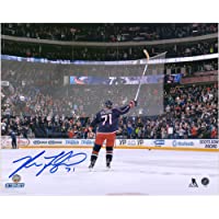 Nick Foligno Columbus Blue Jackets Autographed 8" x 10" Stick Salute Photograph - Autographed NHL Sticks